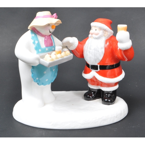 34 - Coalport - Four contemporary early 21st century hand-painted bone china 'The Snowman' figurines, com... 