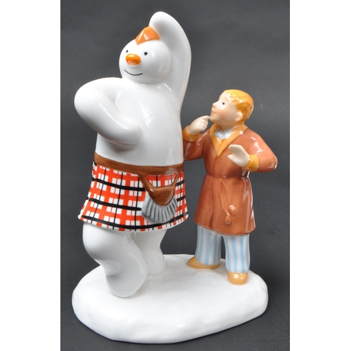 34 - Coalport - Four contemporary early 21st century hand-painted bone china 'The Snowman' figurines, com... 