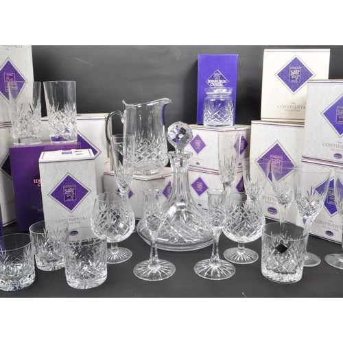 419 - Edinburgh Crystal - The Continental Collection - A large collection of contemporary crystal glass pi... 