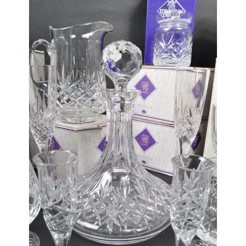 419 - Edinburgh Crystal - The Continental Collection - A large collection of contemporary crystal glass pi... 