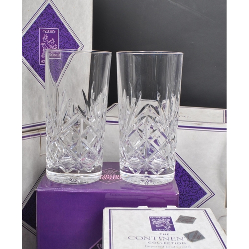 419 - Edinburgh Crystal - The Continental Collection - A large collection of contemporary crystal glass pi... 