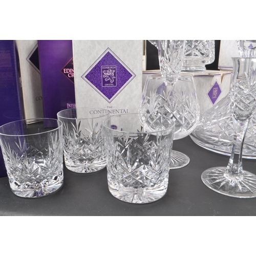 419 - Edinburgh Crystal - The Continental Collection - A large collection of contemporary crystal glass pi... 