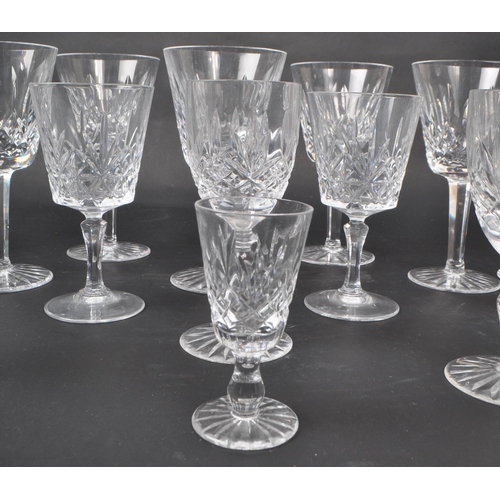 63 - Waterford - A collection of Waterford Lismore pattern cut crystal drinking / presentation glasses. T... 