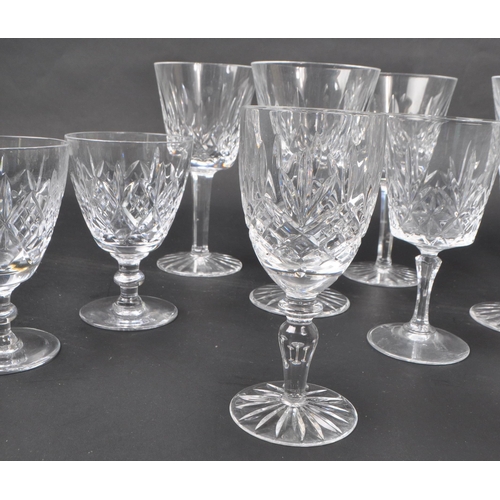 63 - Waterford - A collection of Waterford Lismore pattern cut crystal drinking / presentation glasses. T... 