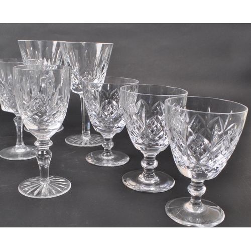 63 - Waterford - A collection of Waterford Lismore pattern cut crystal drinking / presentation glasses. T... 