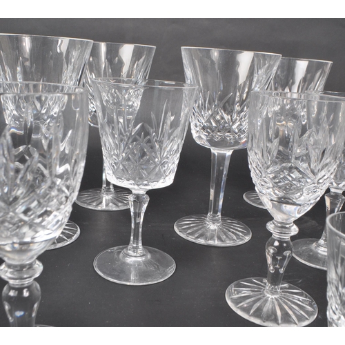 63 - Waterford - A collection of Waterford Lismore pattern cut crystal drinking / presentation glasses. T... 