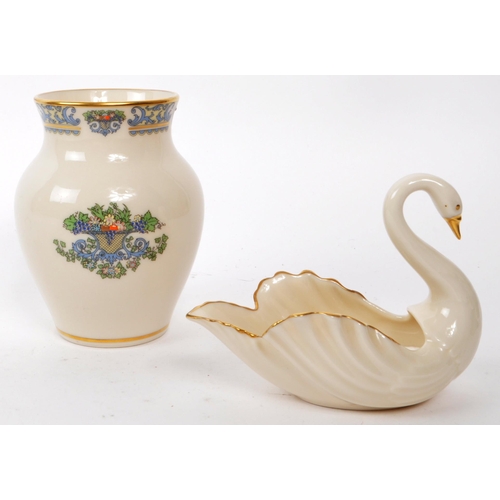 121 - Lenox - Two vintage 20th century porcelain decorative items. The collection to include a porcelain s... 