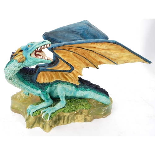 338 - A collection of six 21st century 'Nemesis Now' and 'Land of The Dragons' dragon figurines, comprisin... 