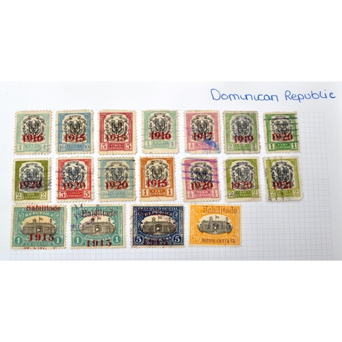 508 - A collection of mostly South American and French Colonies 19th and 20th century postage stamps. Havi... 