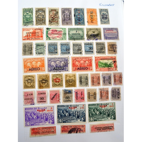 508 - A collection of mostly South American and French Colonies 19th and 20th century postage stamps. Havi... 