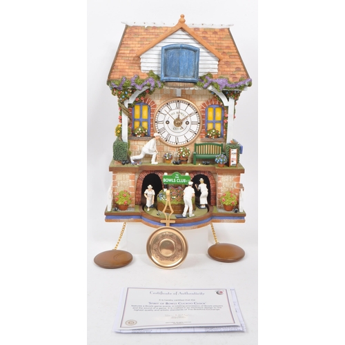 334 - The Bradford Exchange - A 21st-century 'The Spirit of The Bowls' cuckoo clock. The clock is crafted ... 