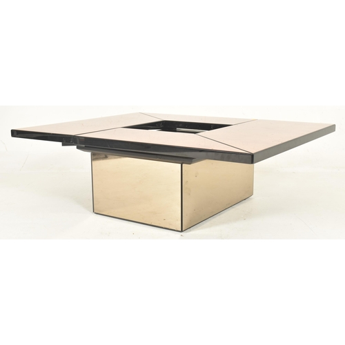 110 - Paul Michel - a retro 1970s French designer metamorphic cocktail coffee table. The coffee table havi... 