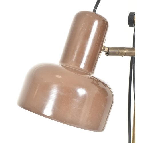 157 - DMI - Type 90 - a retro 20th century 1970s floor standing lamp light. The lamp having twin adjustabl... 