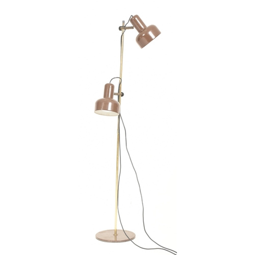 157 - DMI - Type 90 - a retro 20th century 1970s floor standing lamp light. The lamp having twin adjustabl... 