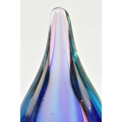 164 - Flavio Poli for Murano (attributed to) - a vintage mid century 1960s teardrop paperweight. Coloured ... 