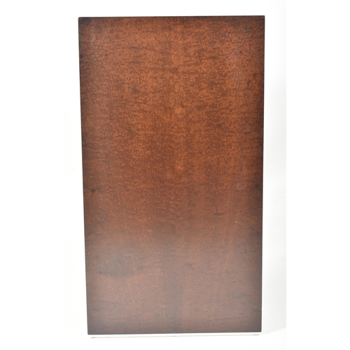 167 - Contemporary high-end designer walnut console table. The table of slender rectangular form having a ... 