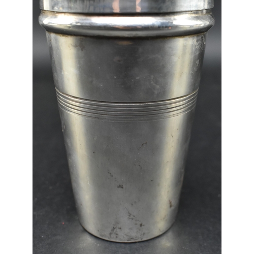 169 - Bonzer - a vintage early to mid 20th century Art Deco style silver plated cocktail shaker. The drink... 