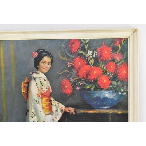 171 - A vintage 20th century circa 1960s / 70s framed print 'Kiku' after a painting by John Gilroy (1898-1... 