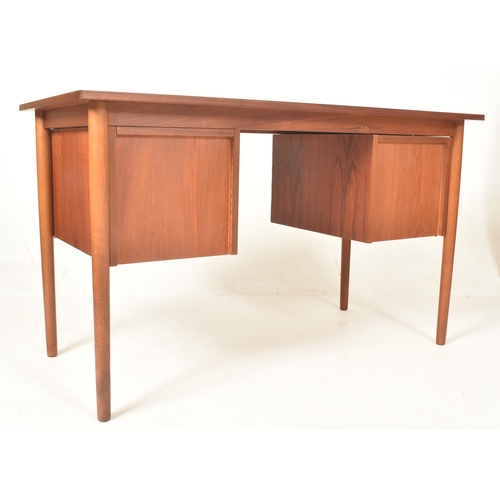 172 - Domino Mobler, Denmark - a retro mid 20th century circa 1960s teak wood kneehole writing desk table.... 