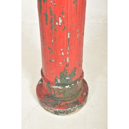 176 - A large 20th century Victorian style cast metal exterior candelabra light post. The post having four... 