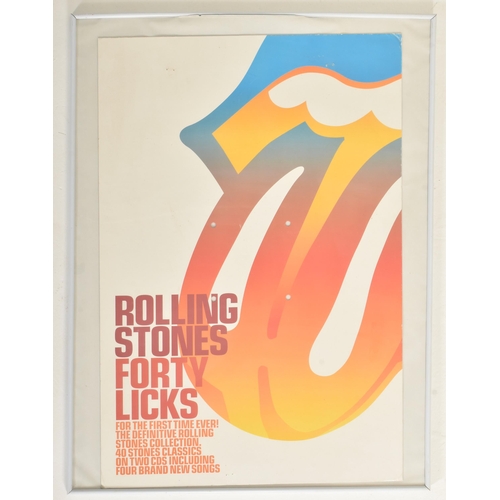 198 - Rolling Stones - a vintage 2002 40th anniversary Rolling Stones concert poster. The poster depicts t... 