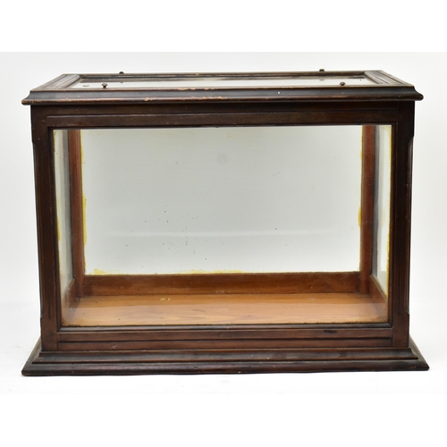 223 - A Victorian 19th century mahogany & glass taxidermy / specimen display cabinet. The cabinet having a... 