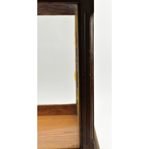 223 - A Victorian 19th century mahogany & glass taxidermy / specimen display cabinet. The cabinet having a... 