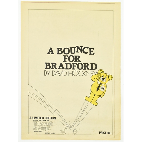 245 - After David Hockney RA (British, b. 1937) - Newsprint - ' A Bounce for Bradford ' - A limited editio... 