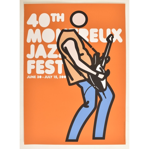 260 - Julian Opie - a vintage 2006 Montreux Jazz Festival music poster. The poster featuring a stick figur... 