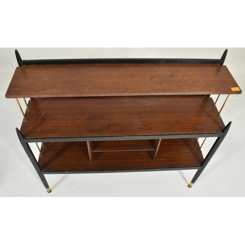 278 - G Plan - Librenza Range - a retro mid 20th century circa 1950s tola wood & ebonised waterfall op... 