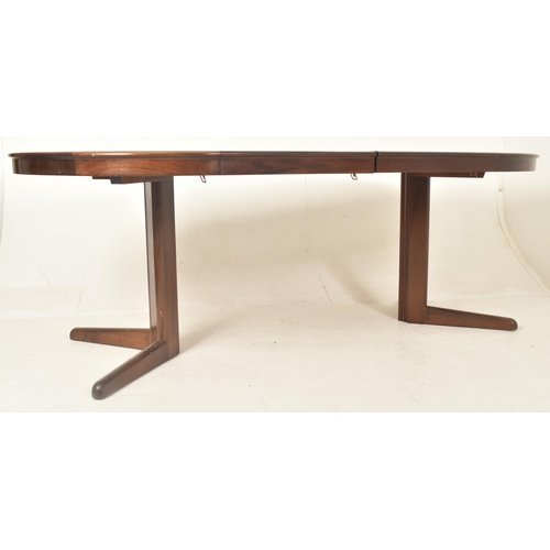 282 - Bramin - a mid century Danish Design mahogany extending dining table with six chairs. The dining tab... 