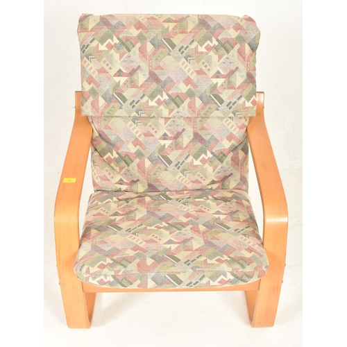 299 - Verikon, Denmark - a retro mid 20th century circa 1960s Danishh bentwood & original upholstery c... 