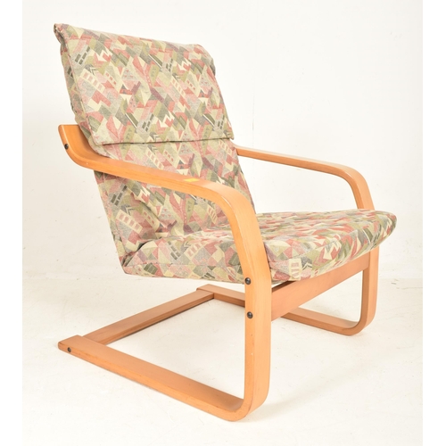 299 - Verikon, Denmark - a retro mid 20th century circa 1960s Danishh bentwood & original upholstery c... 