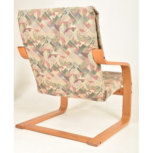 299 - Verikon, Denmark - a retro mid 20th century circa 1960s Danishh bentwood & original upholstery c... 