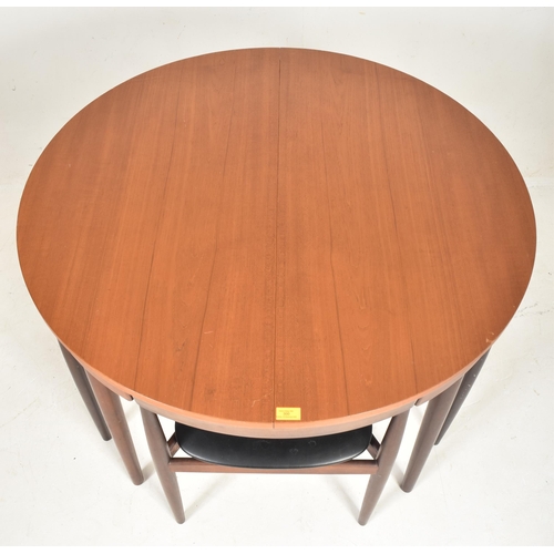 300 - Hans Olsen for Frem Rojle - Roundette - a retro 1960s Danish teak dining table and matching dining c... 