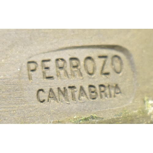 338 - Perrozo Cantabria - three vintage 20th century unusual studio pottery partially glazed twisted &... 