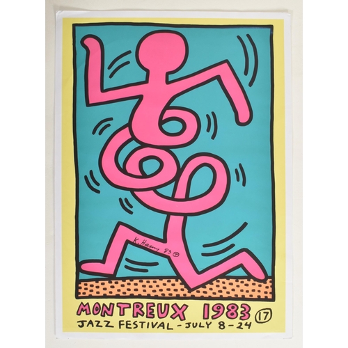 350 - Keith Haring (American, 1958-1990) - a set of three 1983 Montreux Jazz posters. Serigraph posters in... 