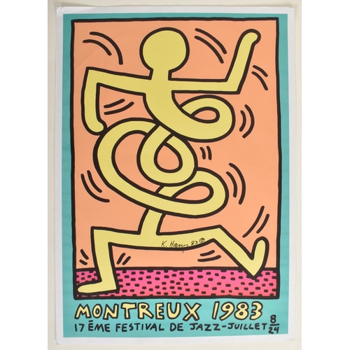 350 - Keith Haring (American, 1958-1990) - a set of three 1983 Montreux Jazz posters. Serigraph posters in... 