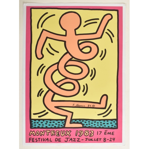 350 - Keith Haring (American, 1958-1990) - a set of three 1983 Montreux Jazz posters. Serigraph posters in... 