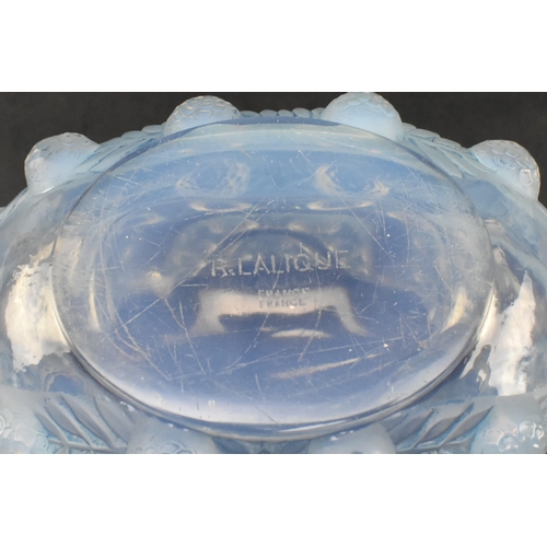 36 - Rene Lalique - Vichy Vase - an early 20th century 1930s French opalescent centrepiece vase, No. 10-1... 