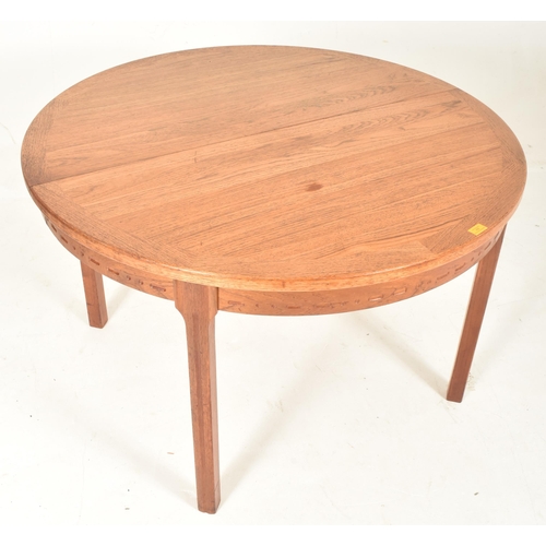 406 - Nils Jonsson, Sweden - a retro mid 20th century Swedish teak wood circular extending dining table. T... 