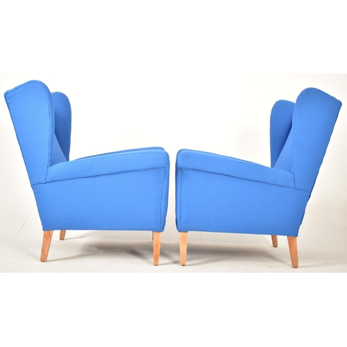 437 - Howard Keith - Ambassador Chair - A pair of retro mid 20th century wingback accent / easy lounge cha... 