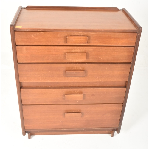 439 - White and Newton Furniture - a retro mid 20th century teak wood pedestal chest of drawers. The chest... 