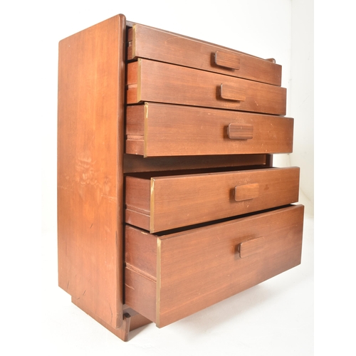 439 - White and Newton Furniture - a retro mid 20th century teak wood pedestal chest of drawers. The chest... 