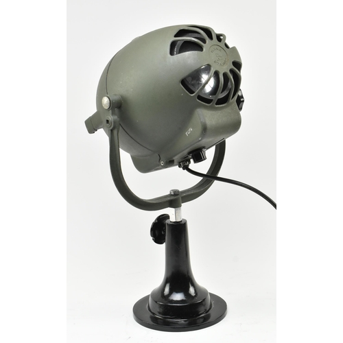 445 - Rank Strand - A retro mid 20th century industrial / theatre spot light lamp. Typical oval metal and ... 