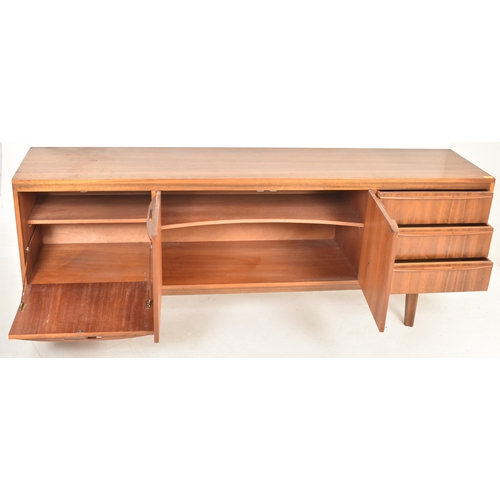 455 - Morris Of Glasgow (believed) - a retro mid 20th century walnut sideboard credenza. The sideboard hav... 