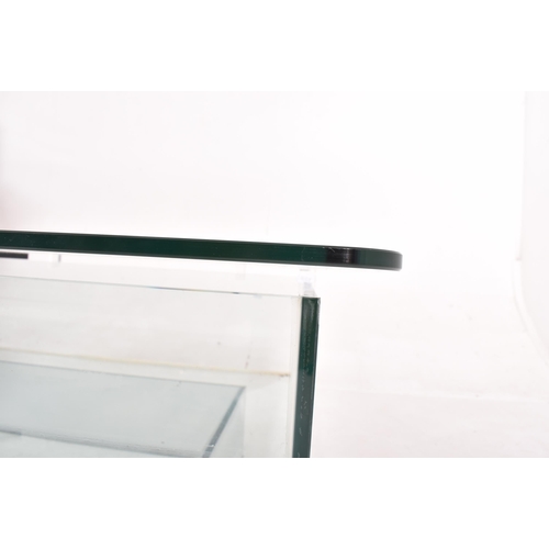 462 - A bespoke retro 20th century glass aquarium low occasional coffee table. The table having a rectangu... 