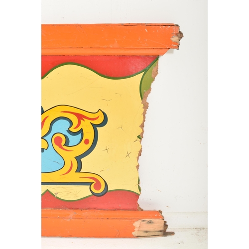 501 - A 20th century fairground / funfair hand painted shooting range panel. Classic fairground decoration... 