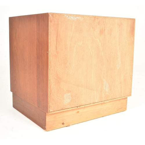 502 - Danish Modern Design - a retro mid 20th century circa 1960s teak wood bedside chest of drawers / cab... 