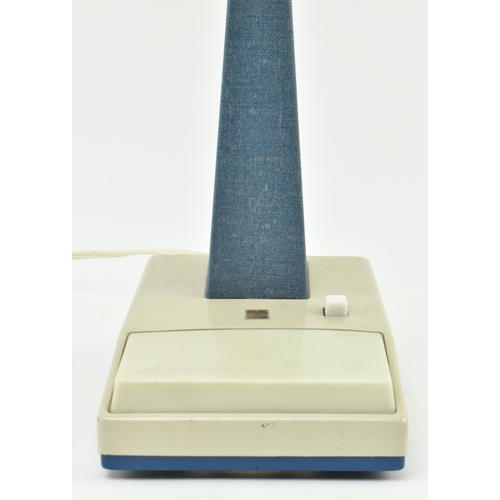 506 - National Fluorescence - a vintage Japanese 1980s cream & teal blue plastic gooseneck desk lamp. ... 